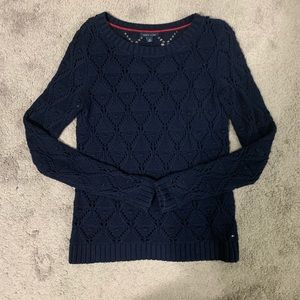 Tommy Hilfiger Open Stitch Navy Sweater